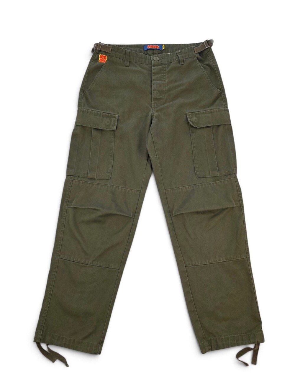 Empyre Cargo Pants 28 Olive Green Y2K Utility Skater Adjustable Waist